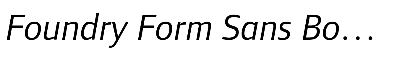 Foundry Form Sans Book Italic